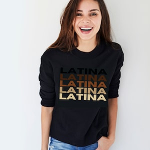 Black Spanish Graphic Tee, Soft Latina T-Shirt, Latina Feminist Shirt, Spanish Tee for Latinas to Express their Heritage Pride, Mexicana Tee Black