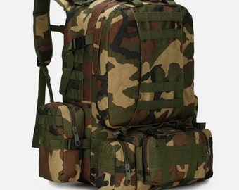 Doshwin Zaino Militare Molle Tattico Army Military US Assault Pack Tactical Backpack da Escursionismo Trekking Viaggio per Donna Uomo 40L 
