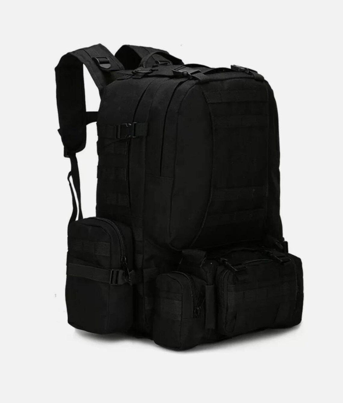 55L Large Size Military 4in1 Tactical Molle Bag for Camping, Hiking, Hunting, Bug Out Bag