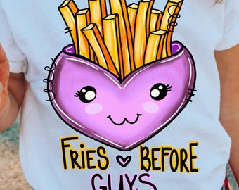 Friet voor jongens PNG, grappig Valentijnssublimatieontwerp, Galentine meidenshirt