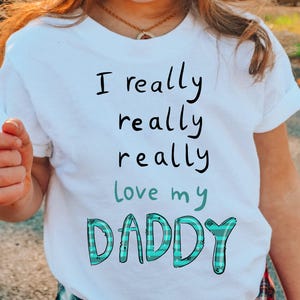 I Really Love My Daddy PNG, Fathers Day Kids Shirt Design