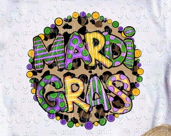 Happy Mardi Gras PNG, Leopard Mardi Gras Yall Sublimation Design, New Orleans Shirt