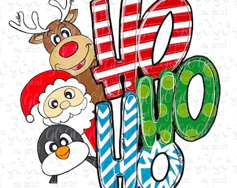 Christmas png files Ho Ho Ho Santa sublimation designs download Merry christmas png Hand drawn christmas png Digital download