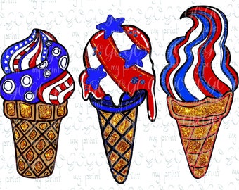 Fourth of July png Ice cream party America sublimation Patriotic Png files 4th of July sublimation designs Digital download Independence Day