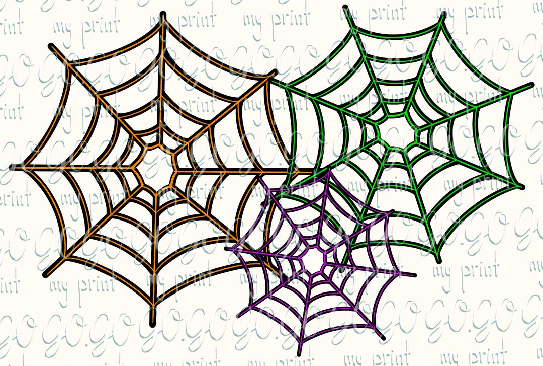 Halloween Png 3 Files Halloween Spider Web Png Halloween Sublimation ...