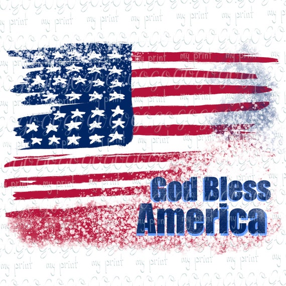 Fourth of July png 4th of July sublimation designs American flag png files USA God Bless America Digital download Patriotic t shirts
