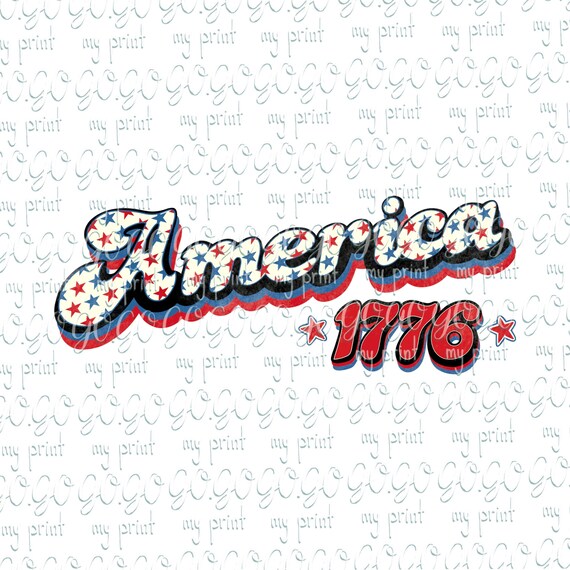 Fourth of July png America 1776 png 4th of July png Patriotic clipart Hand drawn sublimation designs downloads Independence day png