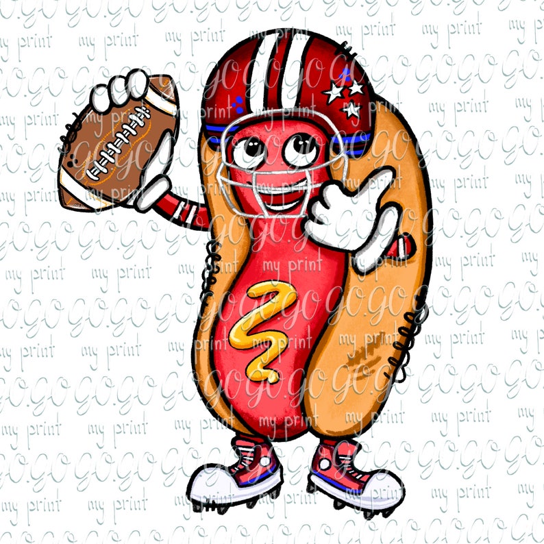 Sport Png Hot Dog Png Football Png Designs Hod Dog Clipart Png Etsy