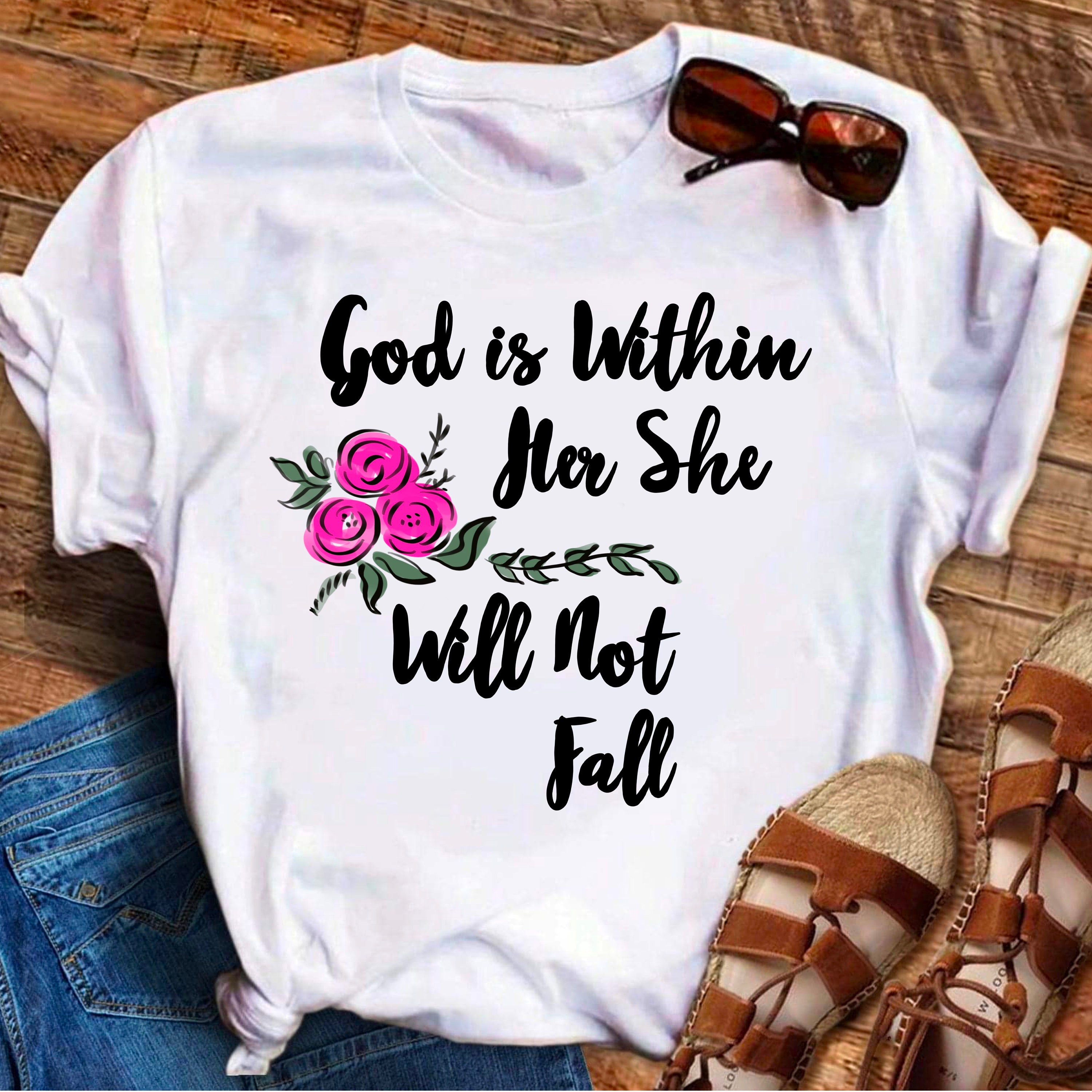 God is Within Her She Will Not Fall Png Sublimation Designs - Etsy
