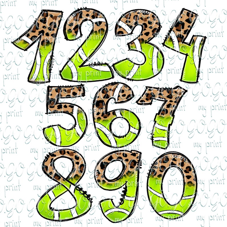 Alphabet Png Files Tennis Font Numbers Png Doodle Letters Png Etsy