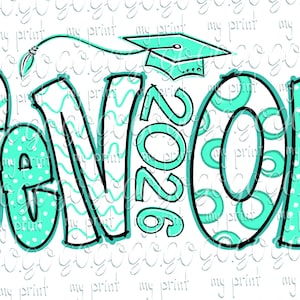 Senior png Senior 2026 png Class of 2026 sublimation designs Turquoise and black Trendy clipart Graduation png Digital download