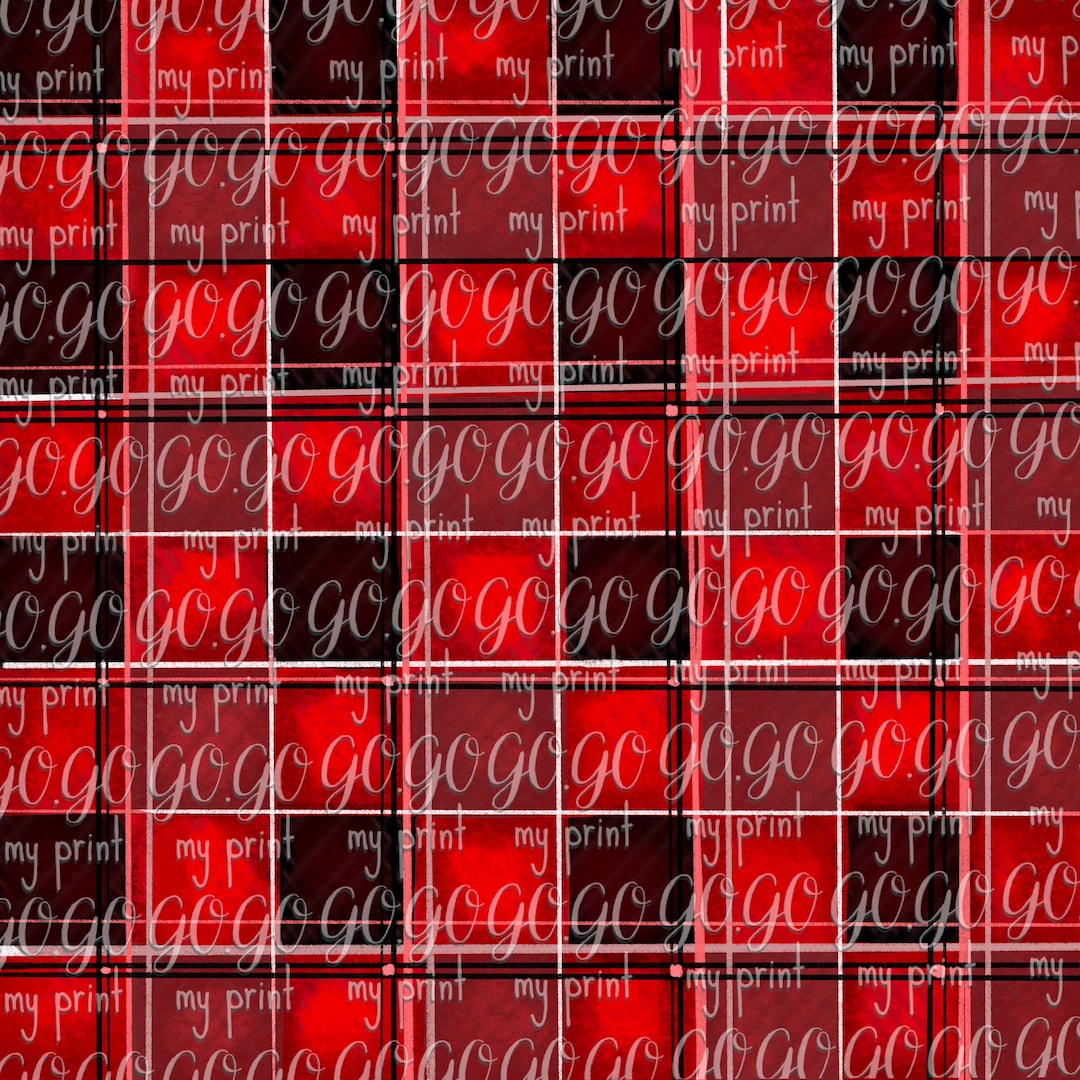 Red Buffalo Plaid Digital Paper Christmas Plaid Sublimation Background ...
