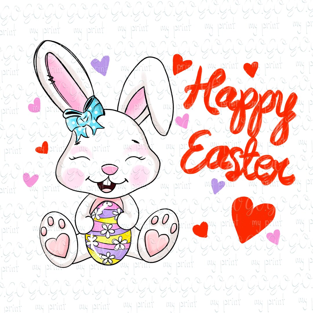 Easter Sublimation Designs Download Easter Bunny Png Girl Rabbit Cute ...