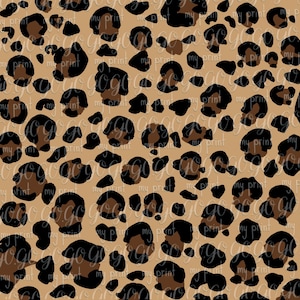 Leopard Seamless Pattern PNG, Cheetah Digital Paper, Animal Print Background for Sublimation