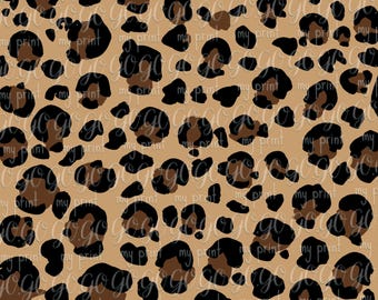 Leopard Seamless Pattern PNG, Cheetah Digital Paper, Animal Print Background for Sublimation