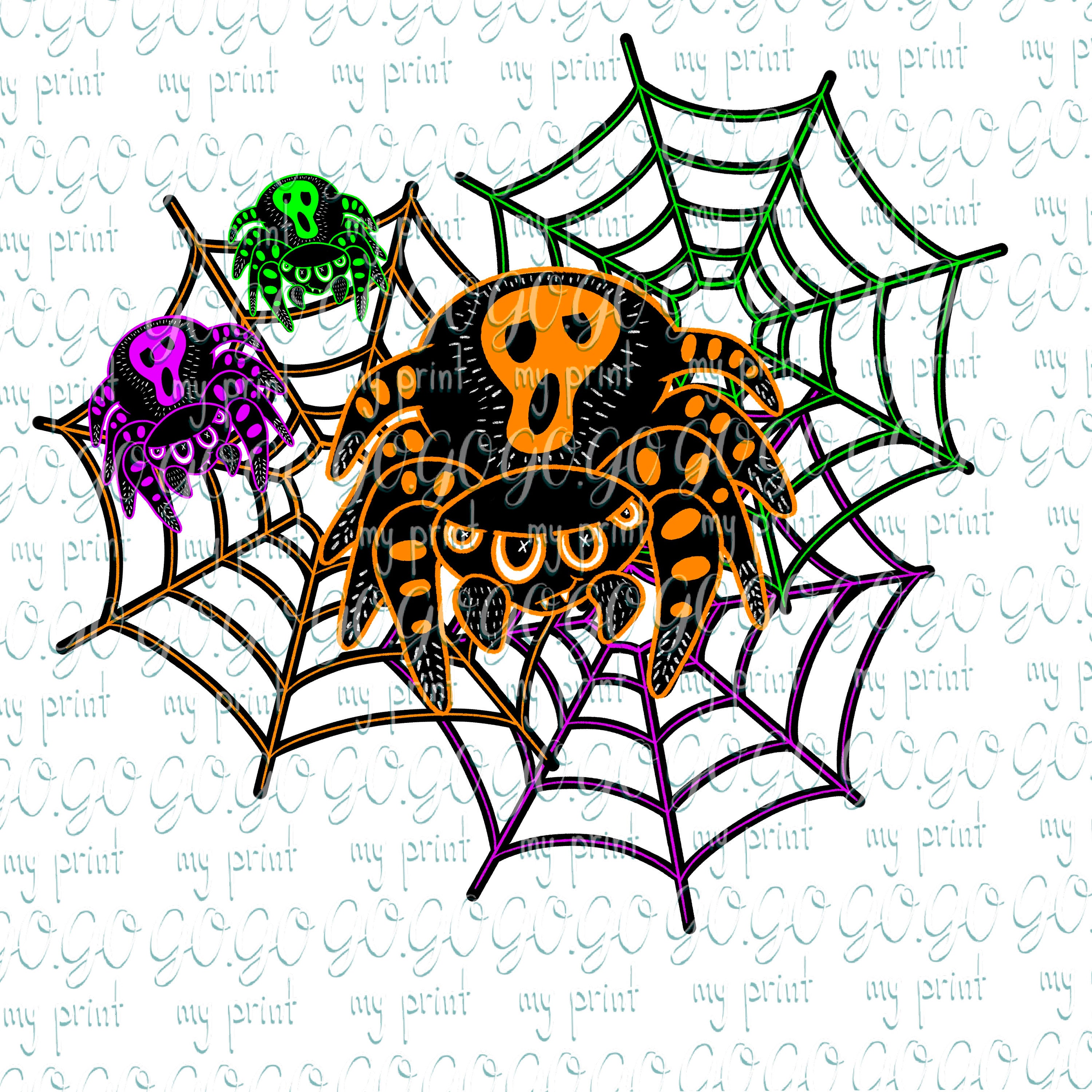 Halloween Png Halloween Spider Png Sublimation Designs - Etsy