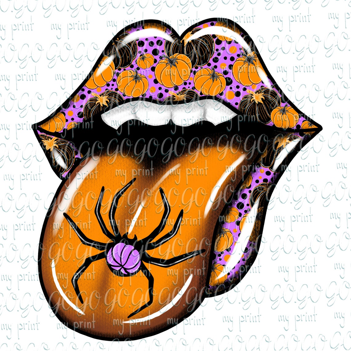 Halloween Png Halloween Lips Png Pumpkin Lips Fall Sublimation - Etsy