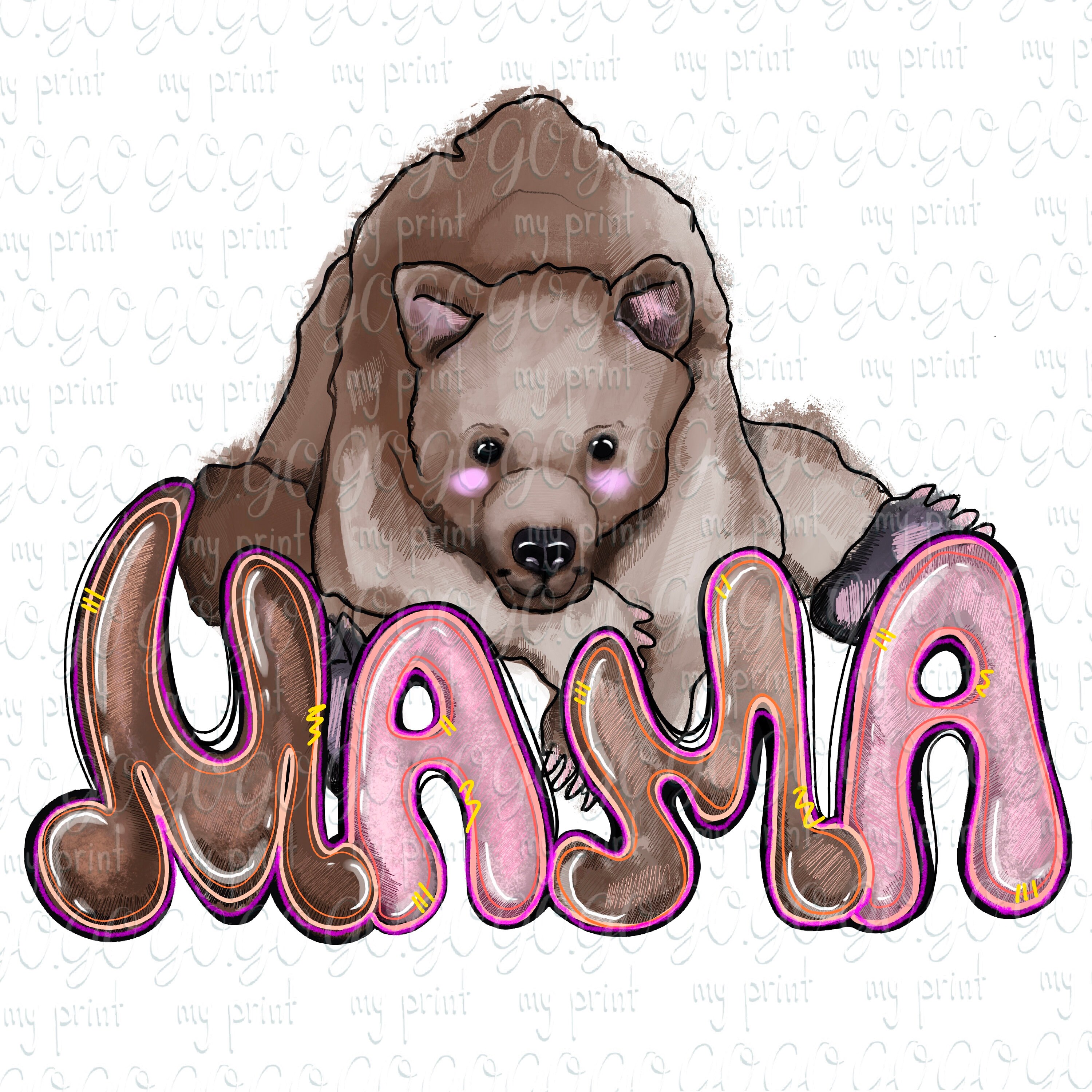 Mama Bear Png File Sublimation Mama Bear Clipart Mom Life Png - Etsy