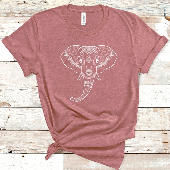 Elephant Lover T Shirt; Colorful Elephant T Shirt; Mandala Elephant Lover T Shirt; Colorful Elephant T Shirt; Mandala