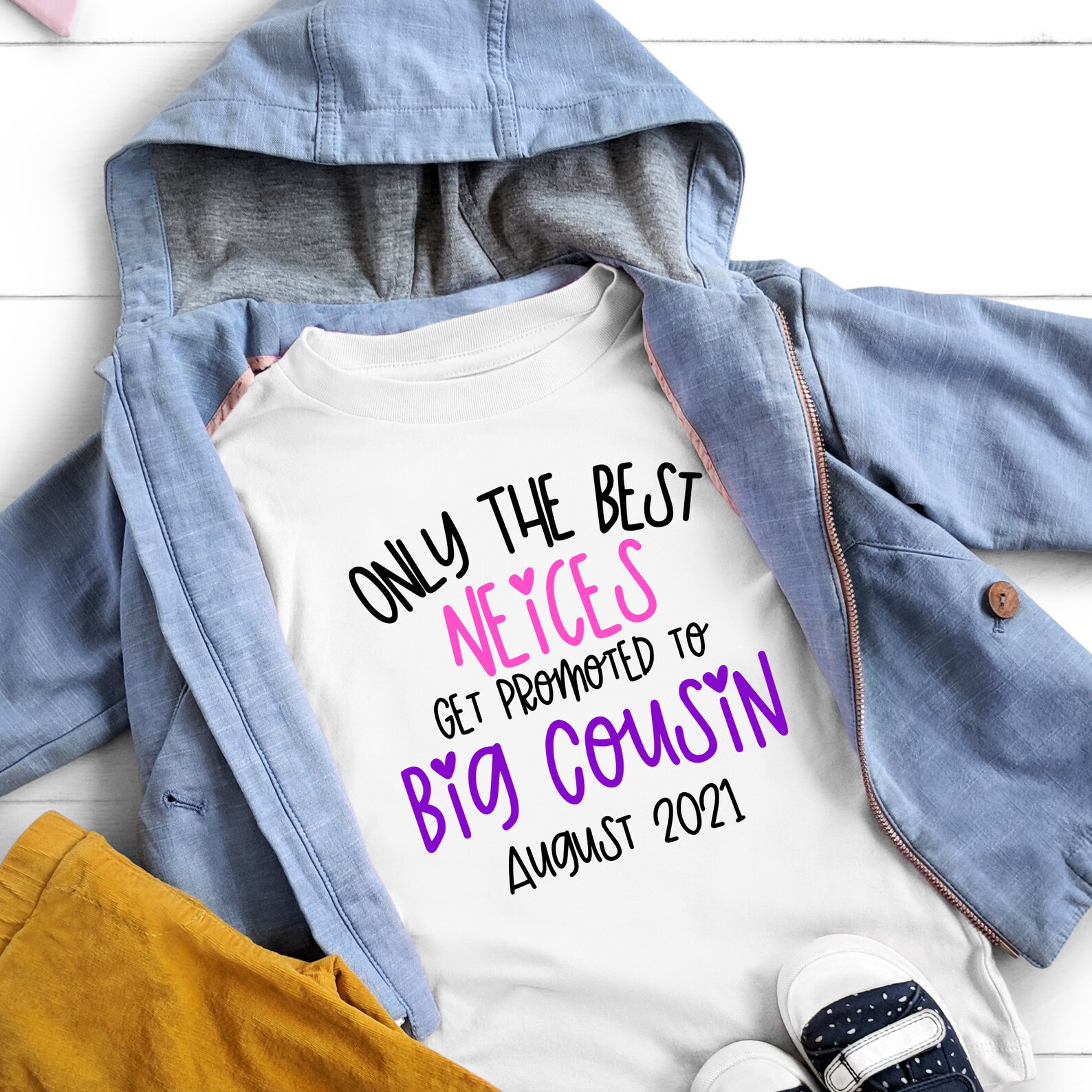 Personalized Only the Best Nieces Get Promoted to Big Cousin - Etsy
