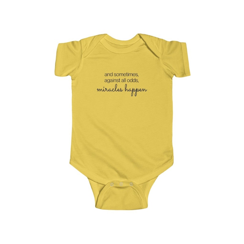 Coming Home Outfit Newborn Sometimes Miracles Happen infertility Onesie\u00ae Baby Shower Gift Rainbow baby New Baby IVF Baby IUI Baby