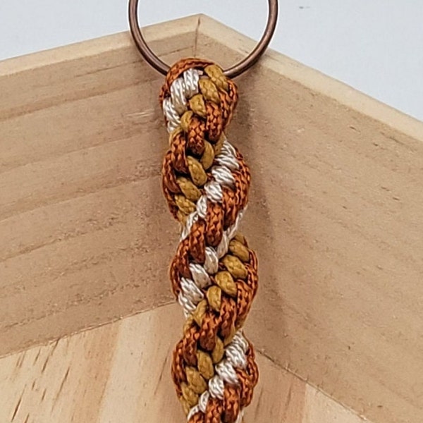 Copperhead Twist Satin Nylon Trim Cord Rattail Silk Cord Chinese Knot Thread Key Buddy Key Fob Zipper Pull