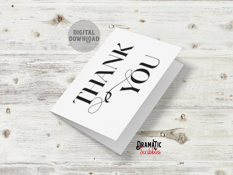 Printable Thank You Card Thank You Notes Greeting Card Etsy Canada
