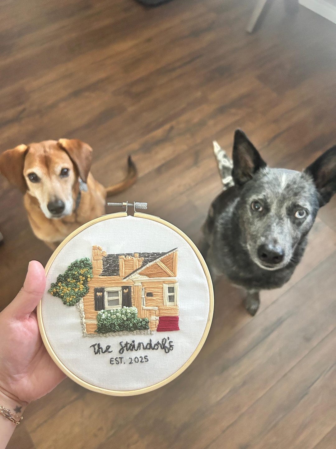 Hand Embroidery Home Portrait Keepsake House Warming Gift - Etsy