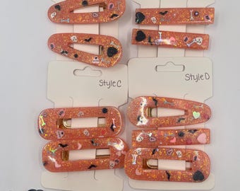 Kawaii, pasadores, pinzas para el cabello, accesorios góticos pastel, estética emo, espeluznante y lindo, accesorios para el cabello, regalo para un amigo, Halloween, decoración