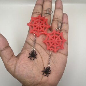 Spiderweb Earrings, Goth Jewelry, Emo Accessories, Gift for friend, for girlfriend,Halloween Jewelry, Gift, Spiders, Hypoallergenic Earrings