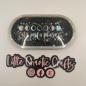 Moon Phases, Trinket Tray, Jewelry Dish, Witchy Aesthetic, Celestial, Gifts, Catchall, Ring Dish, Home Decor, Goth, Gift for girlfriend