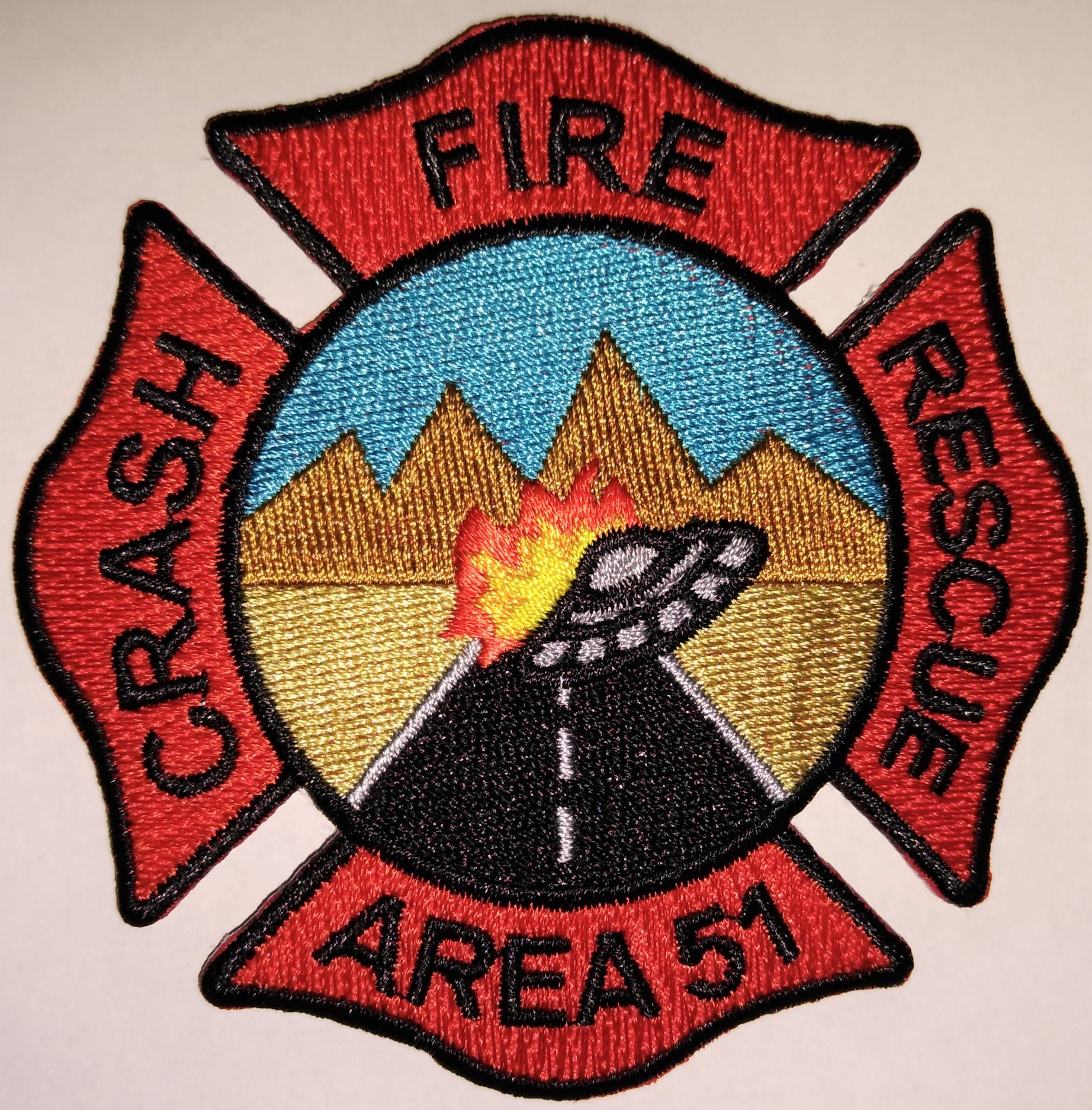 Area 51 Crash Fire Rescue Novelty Patch Etsy