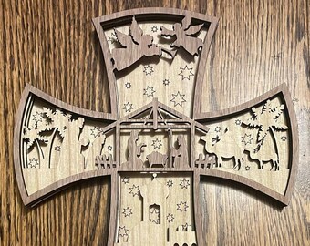 Christmas Nativity Cross