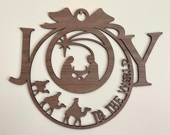 Joy to the World Wall Sign for Christmas and Holiday