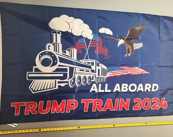 Donald Trump Flag FREE SHIPPING Trump Train Blue Save America Trump Liberals Suck Trump Desantis Biden Sign Poster 3x5'