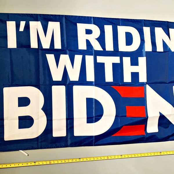 Joe Biden Flag FREE SHIPPING I'm Ridin With Biden Blue Riding Trump Biden Sign Poster 3x5'