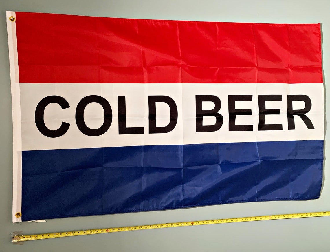 Beer Flag FREE SHIPPING Beer Signs Cold Beer Busch Twisted Etsy