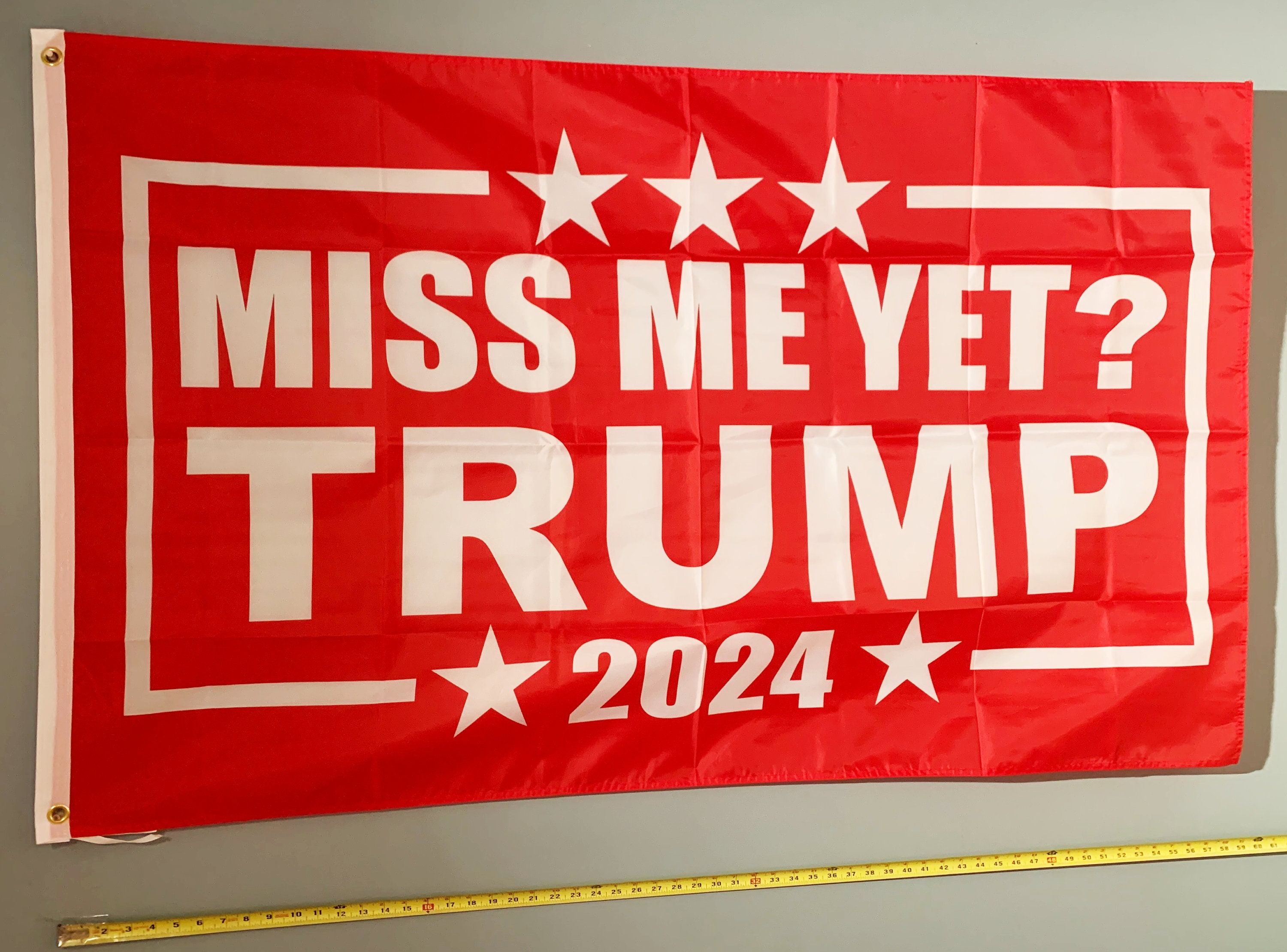 Donald Trump Flag FREE SHIPPING Miss Me yet Trump Red 2024 | Etsy
