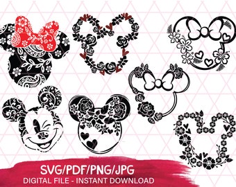 Download Mickey Flower Svg Etsy