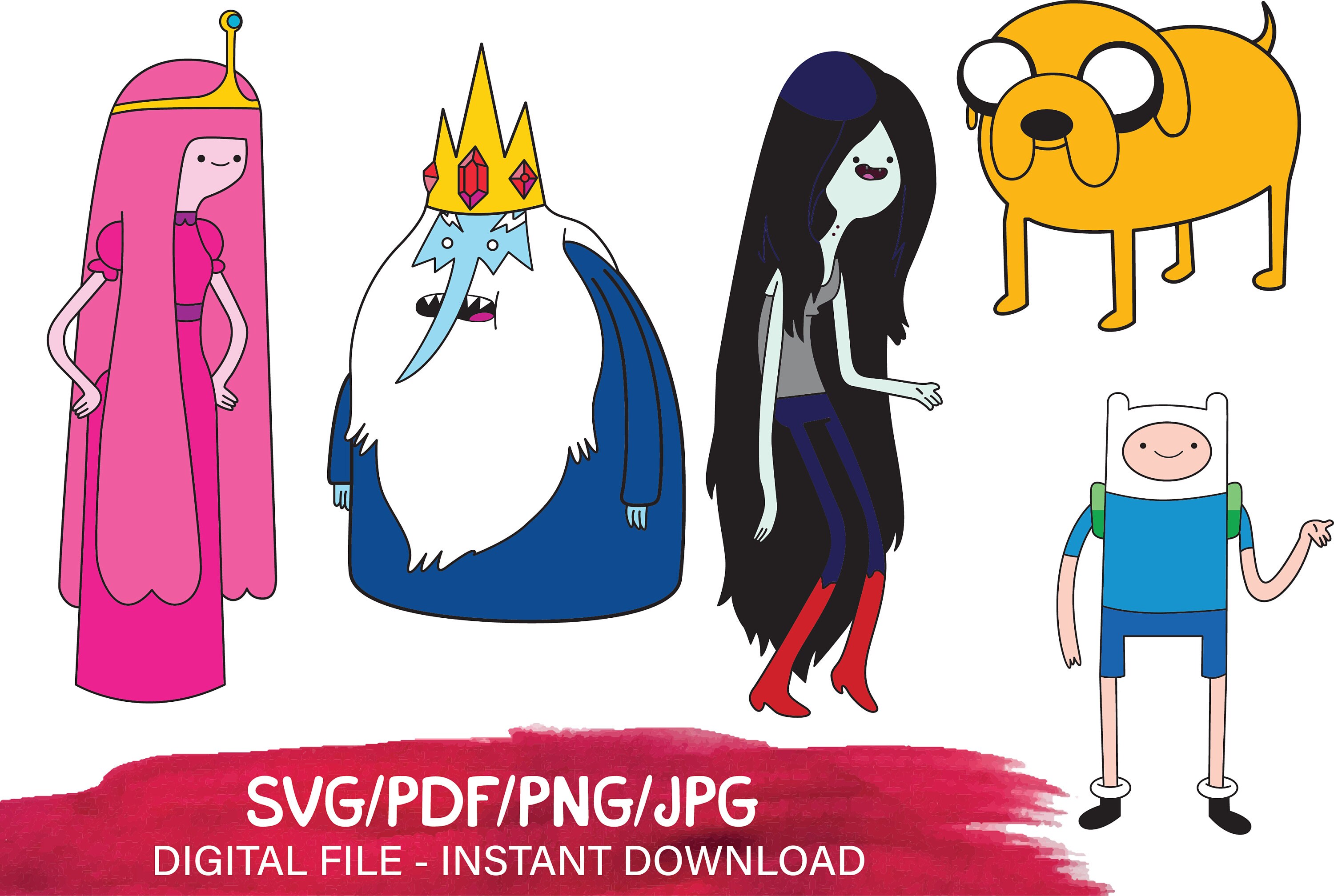Adventure time svg Princess bubblegum svg Jake svg Finn svg | Etsy