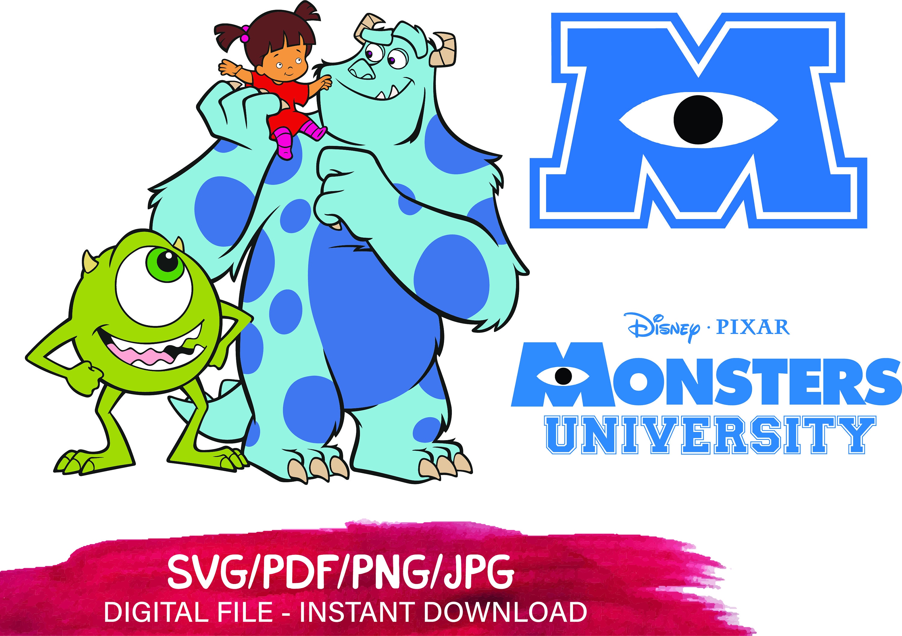 Monsters university svg Monsters university logo Monsters inc | Etsy