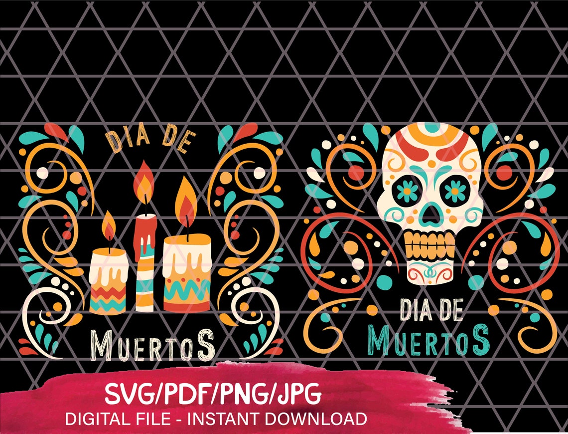 Dia de los muertos svg Día de los muertos svg Dia de los svg | Etsy