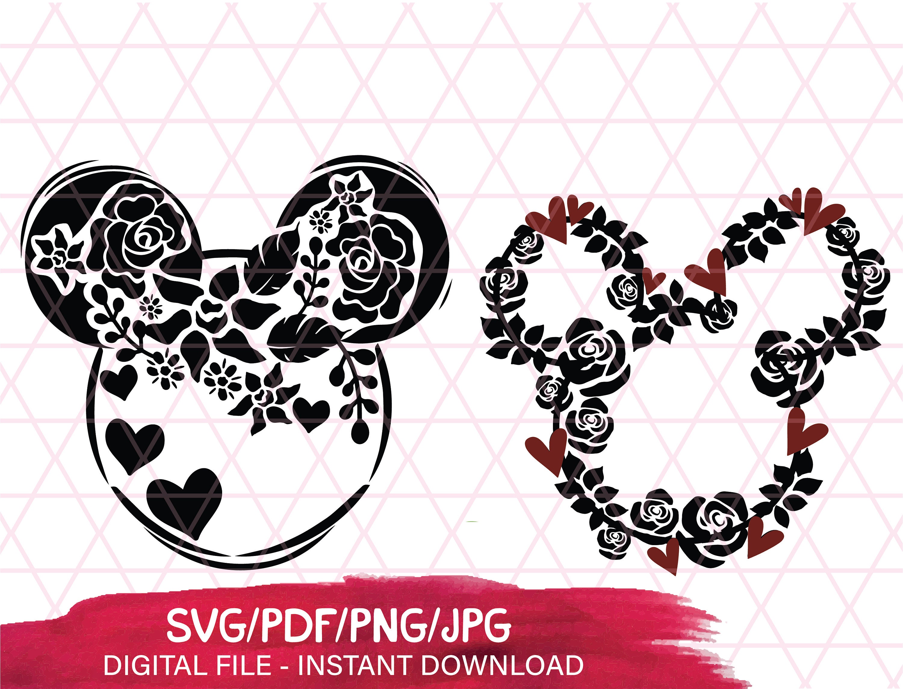 Free Free 309 Minnie Mouse Floral Svg SVG PNG EPS DXF File