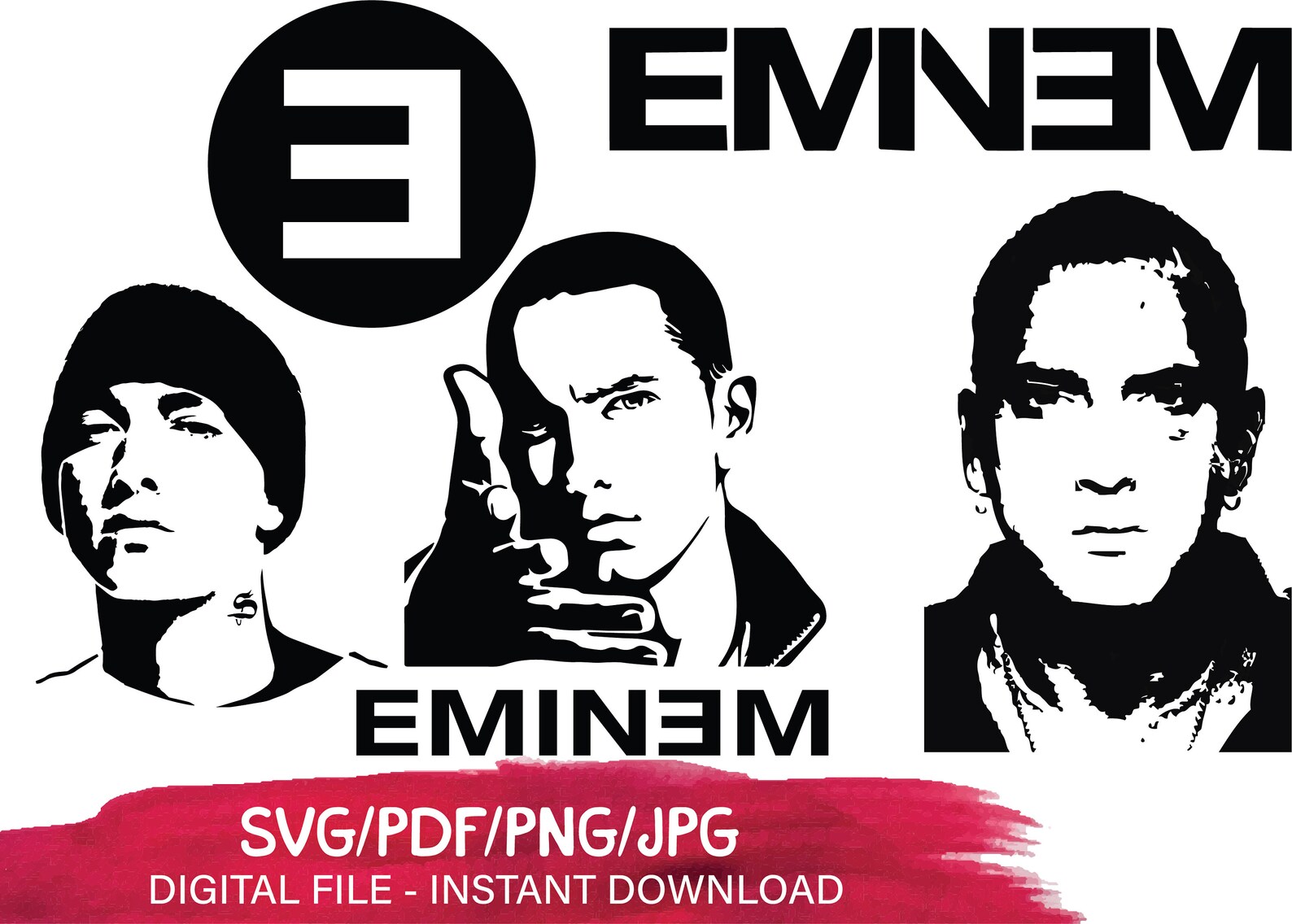 Eminem svg Rappers svg Digital file instant download Cut file Etsy
