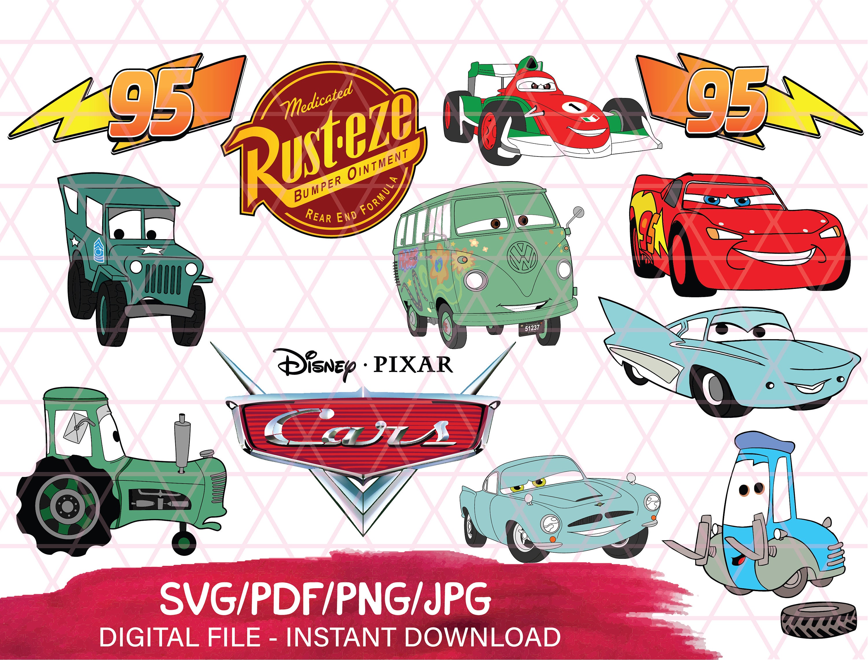 Cars svg Lightning Mcqueen svg Disney svg Mcqueen Digital file | Etsy