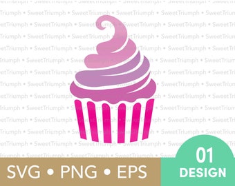 Cupcake • svg, png, eps • Digital Download • Cut file for Cricut, Silhouette