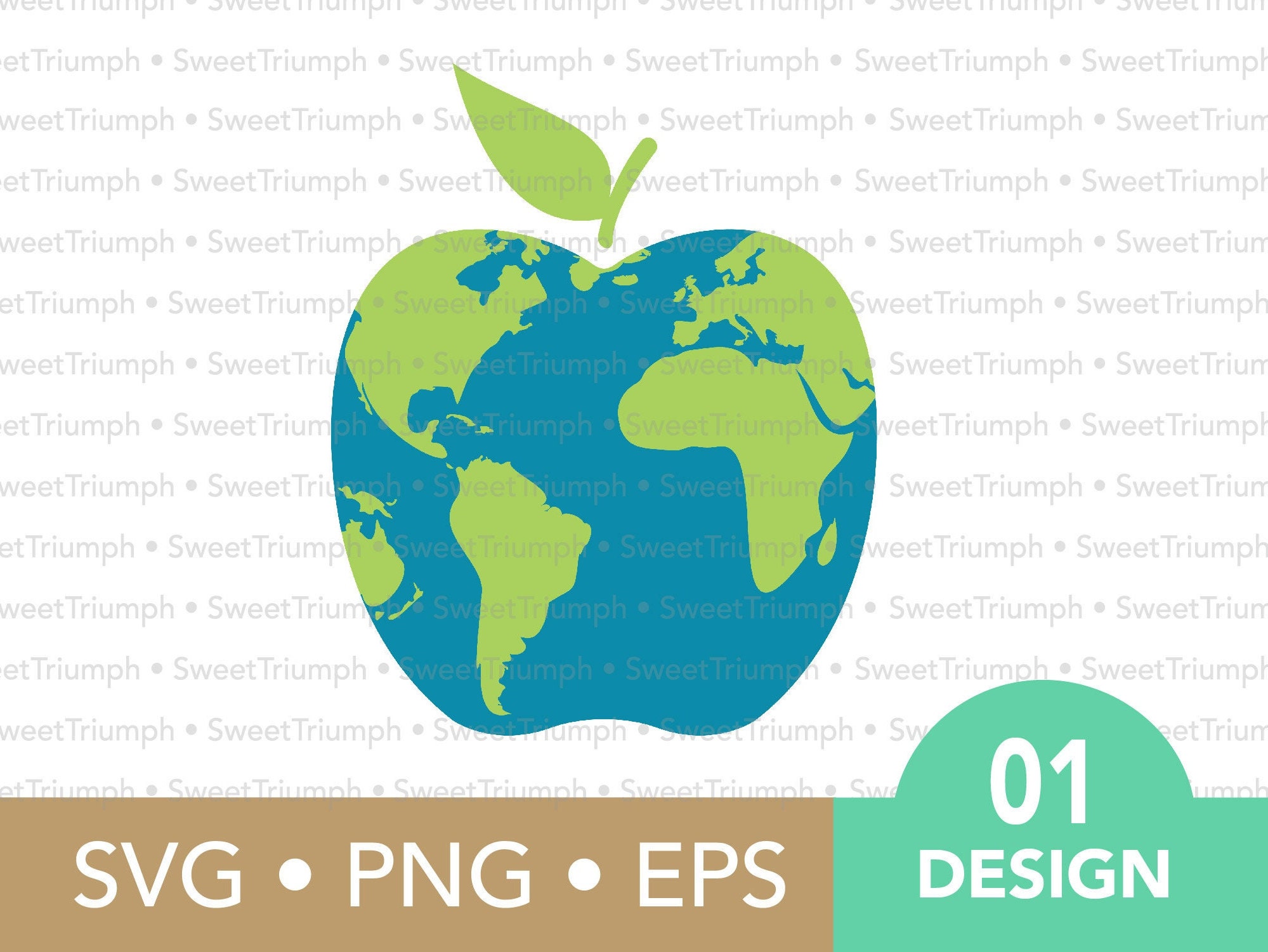 Globe Apple • Svg, Png, Eps • Digital Download • Cut File for Cricut ...