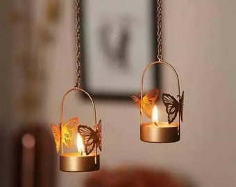 Lot of Butterfly Lantern Hanging, Decorative Hanging, Lantern, Diwali Decoration,Home Decor, Diwali Gift,Gift for Her, Tea Light Holder