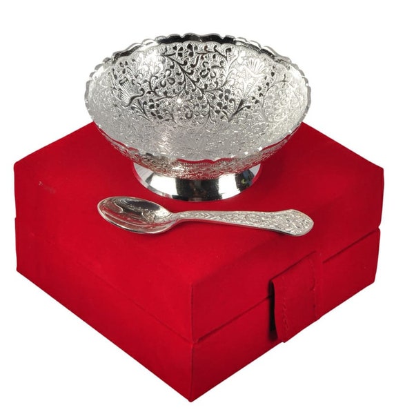 Silver Plated Bowl, German Silver Bowl, Silver Bowl, Diwali Gift, Valentine Gift, Home Decorative, Wedding Gift, Return Gift, Birthday Gift