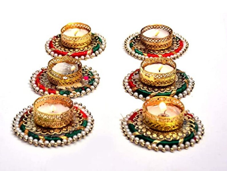 100 Pcs Multi Color Tea Light Holders Diwali Decorhandmade Etsy